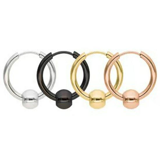 

Stainless Steel Unisex Hypoallergenic Punk Hoop Earrings Model B 2.5*20mm Silver