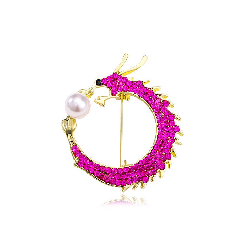 Retro Drip Oil Cartoon Dragon Brooch - Men's Suit Pin Accessory