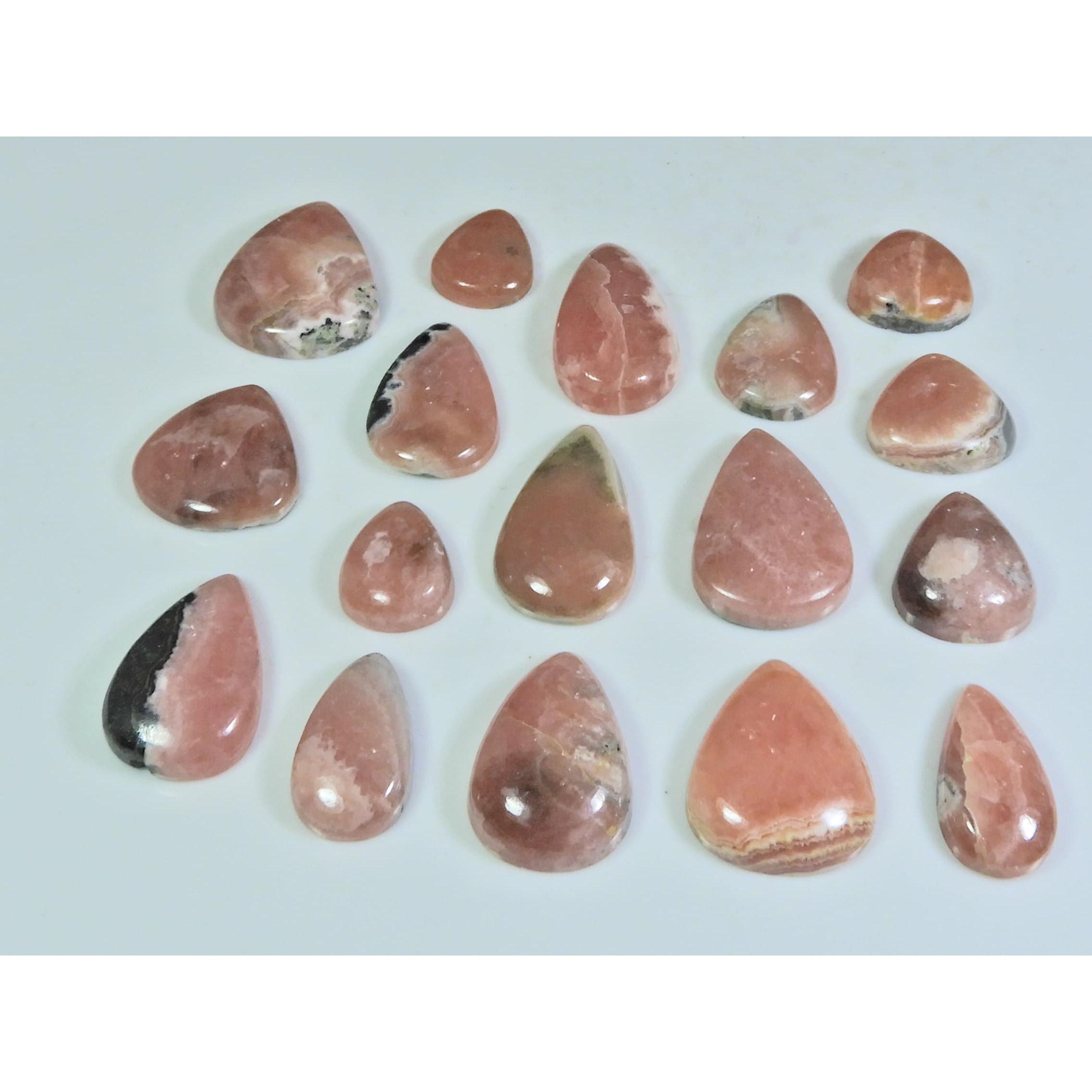 

14-21 мм Натуральный родохрозит Груша Кабошон Свободный драгоценный камень Лот 17 шт. 258 карат. C-211