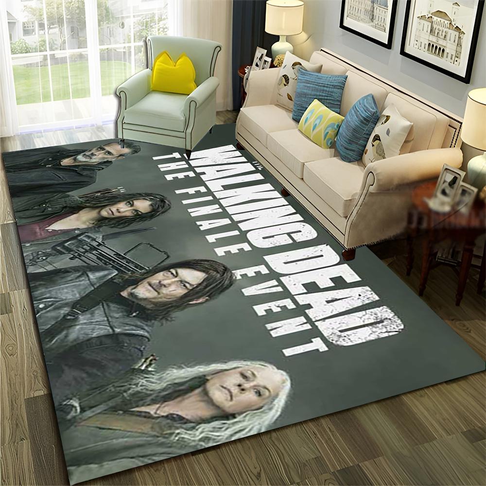 TV Horror The Walking Dead TWD Tappeto per Casa Soggiorno Camera da Letto Divano Zerbino Decorazione, Tappeto Area Gioco Bambini Tappetino Antiscivolo
