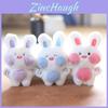 Charming Little Rabbit Plush Keychain Ultra Soft Short Plush Bunny Bag Decoration