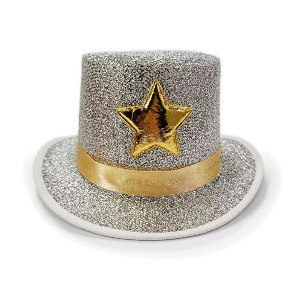 Colorful Festival Party Hat Stage Performance Dress Up Glitter Hats Hip-hop Dance Disco Hat for New Year Carnival Wedding