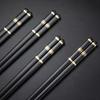 5 par czarne złoto japońskie chińskie pałeczki jedzenie jedzenie pałeczki do sushi wielokrotnego użytku ze stopu koreańskie pałeczki zestaw zdrowa zastawa stołowa do kuchni