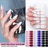 Autocollants d'ongles film vernis à ongles pailleté dégradé couleur unie, autocollants d'ongles les plus vendus, couverture complète
