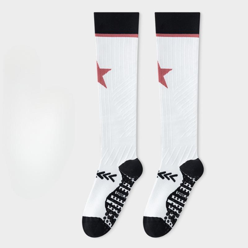 

Женские весенне-осенние противоскользящие профессиональные фитнес-носки до колена для скакалки и йоги, эластичные компрессионные, спортивные функциональные носки 1 pair белый