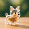 Golden Retriever Puppy Keychain Charm: Cute Transparent Storage Pendant for Backpacks & Bags