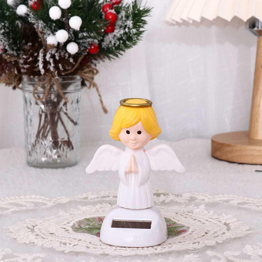 Solar Powered Car Decor Solar Swinging Angel Bobble Head Doll Shaking Head Dolls Dancing Flip Dolls
