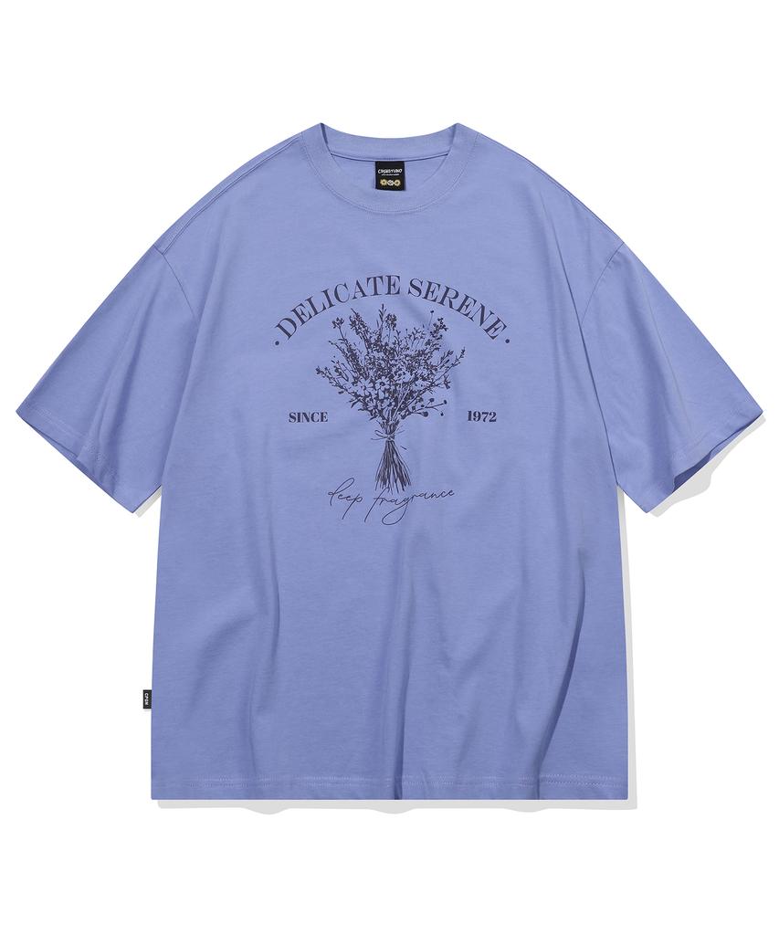 CPGN STUDIO Serene Flower Short Sleeve T-Shirt Lavender Blue