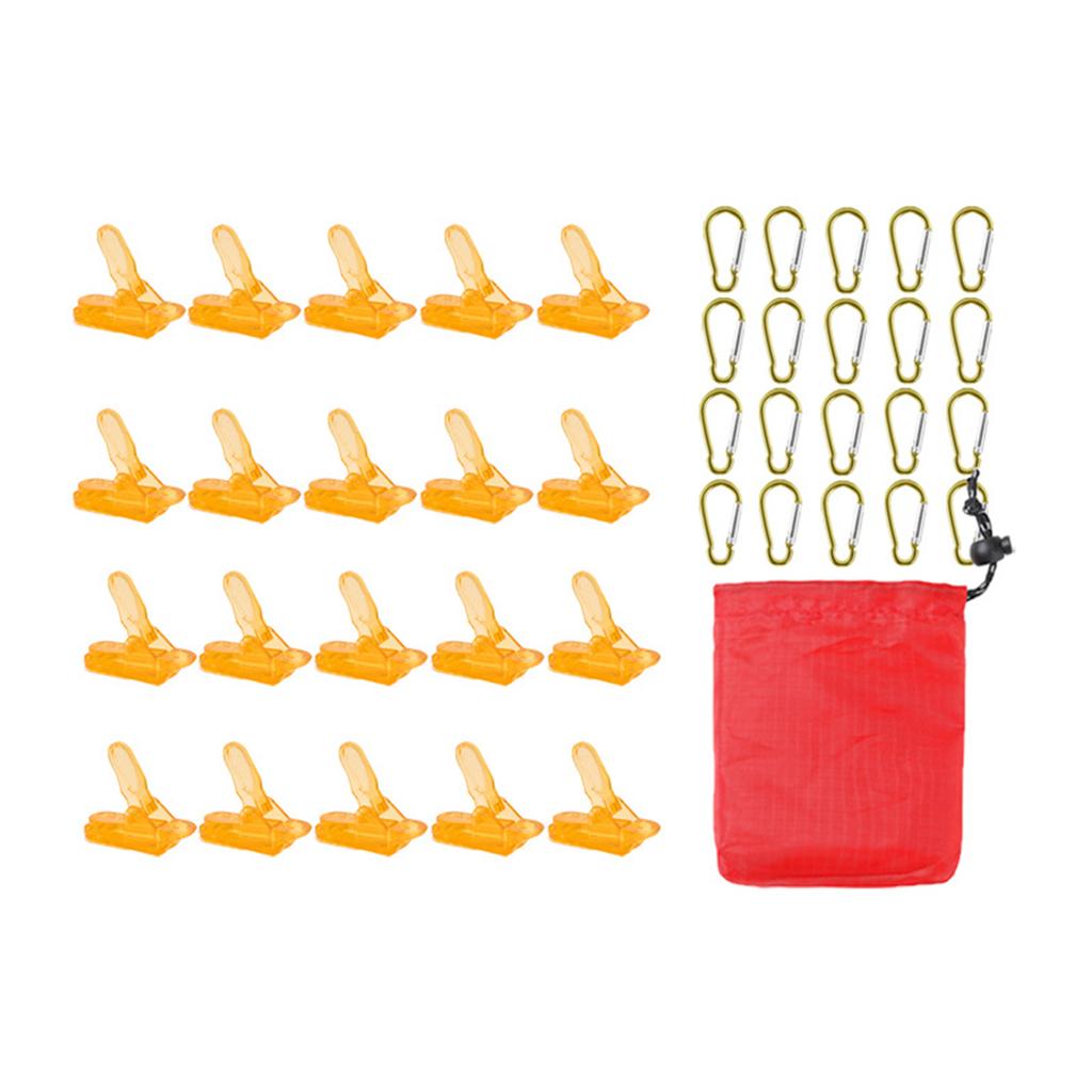 20Pcs Windproof Rope Fixed Clip for Outdoor Camping Canopy Tent Clip Awning Clip Clamps Tarp Set Color Clamps Tent Clip