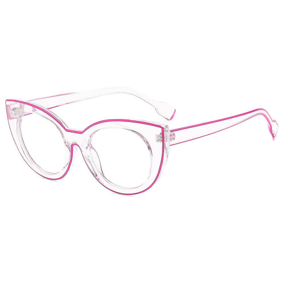 

Fashionable And Trendy Large Frame Cat Eye Presbyopia Glasses New High-Definition Anti Blue Light Glasses With Strokes +1.0