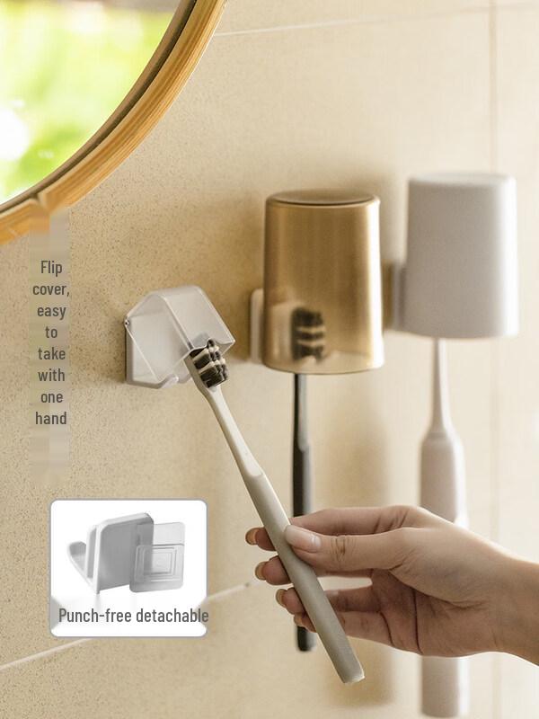LIEI Suction Cup Wall-Mounted Electric Toothbrush Holder