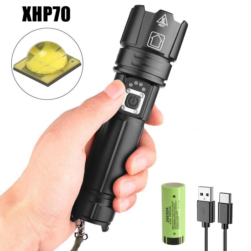 Most Powerful LED Flashlight USB Rechargeable Torch Light High Power Flashlight Tactical Lantern Long Shot Hand Lamp For Camping