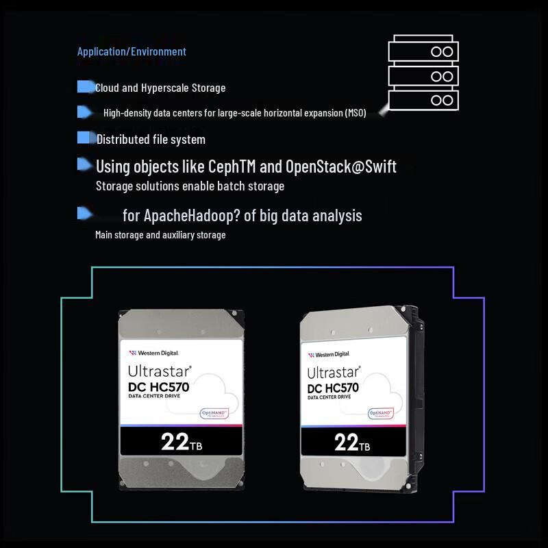 Western Digital WD HC560 22TB Enterprise SATA 7200 RPM Hard Drive