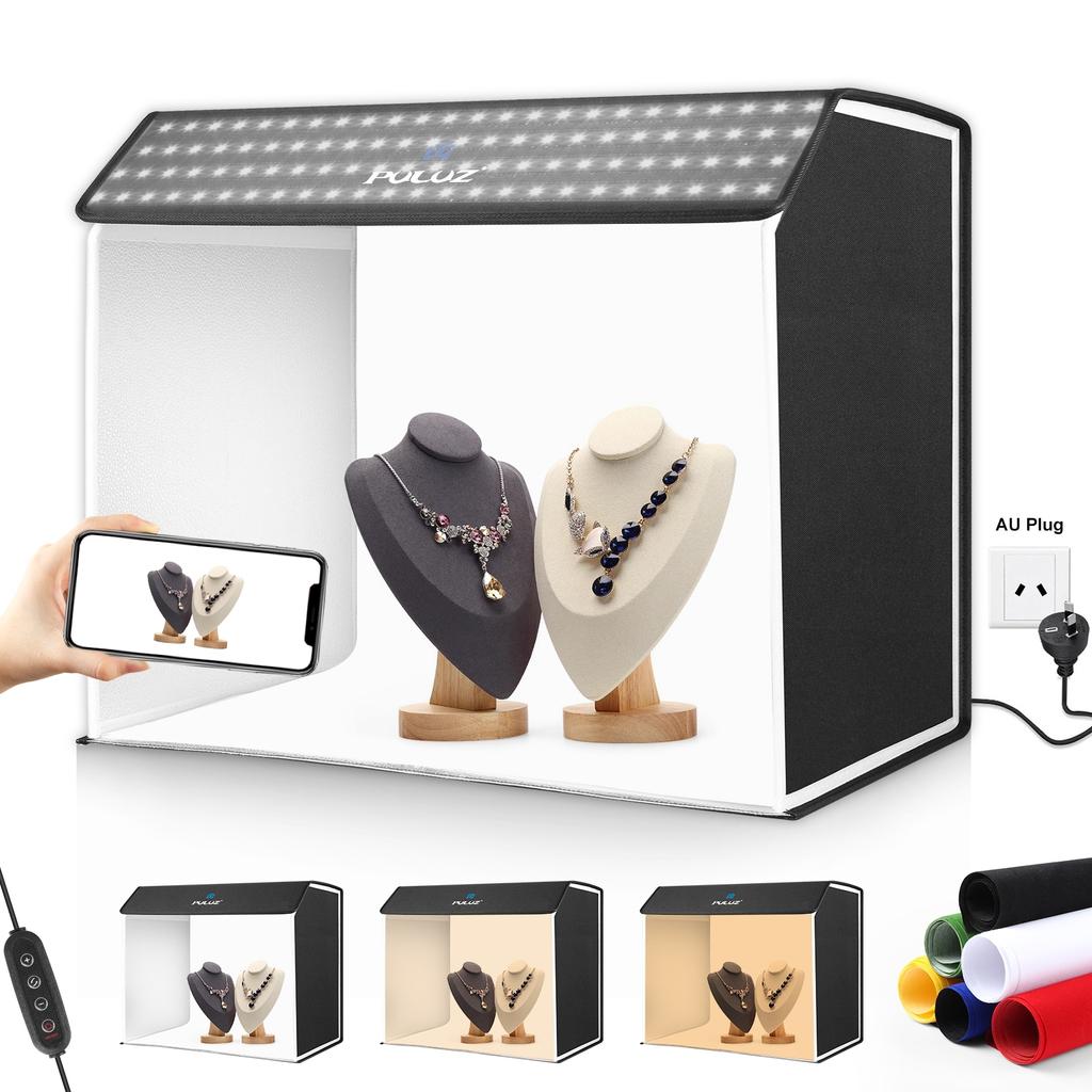 PULUZ PU5064 Składany Namiot Świetlny LED Desktopowe Studio Fotograficzne Light Box Przenośny Sześcian Softbox 672szt.