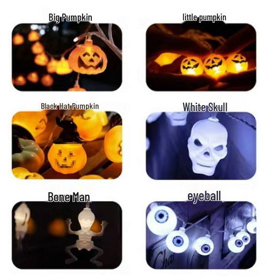 Luminous Pumpkin Lantern String Lights for Halloween Decorations
