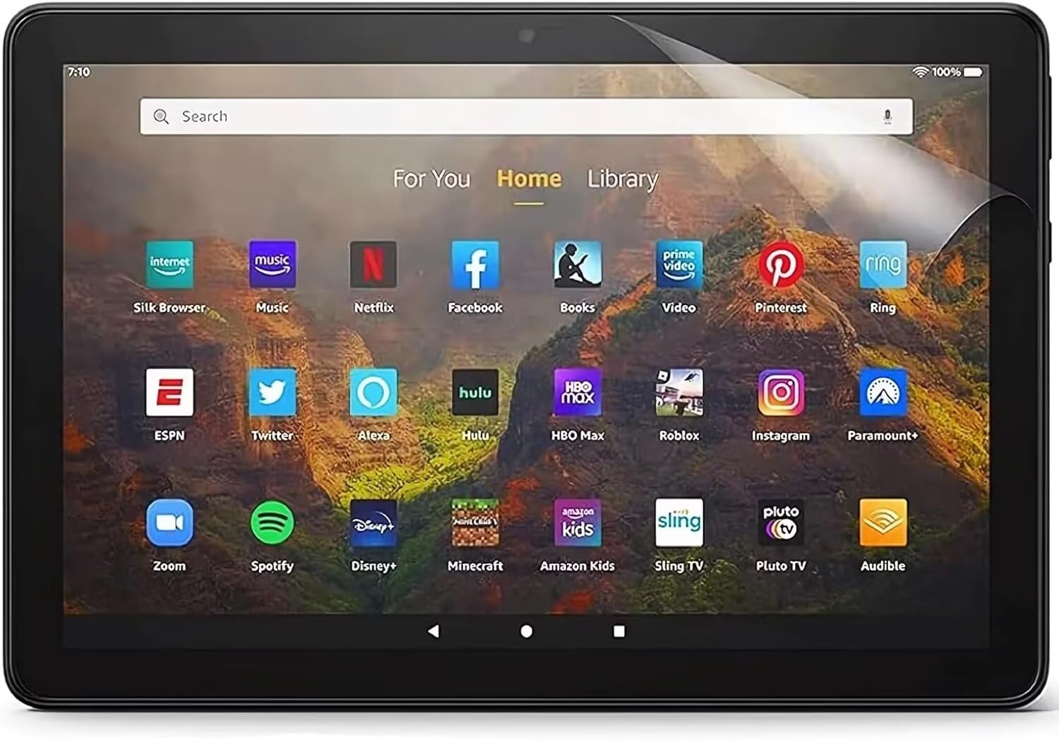 

Пленка Blue Light Cut для Fire HD 10 High LCD Защитная пленка Обработка антибактериальной защитной пленки 2017/2019 [Твердость 9H] Антибликовое покрытие