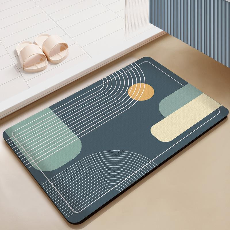 Household Diatomaceous Mud Quick Drying Soft Floor Mat Bathroom Absorbent Non-slip Toilet Toilet Carpet Thickened