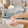 Kitchen Drain Rack Dishwasher Plastic Storage Box Water Filtering Dish Plate Bowl Holder Countertop Utensil Organizer