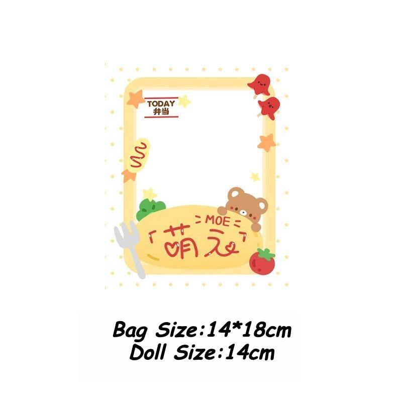 Kawaii Toast Doll Bags for Girls Toys Storage Pink Strawberry Cake Bag 13cm Doll Storage Bags Japan Style New Arrival Wholesales