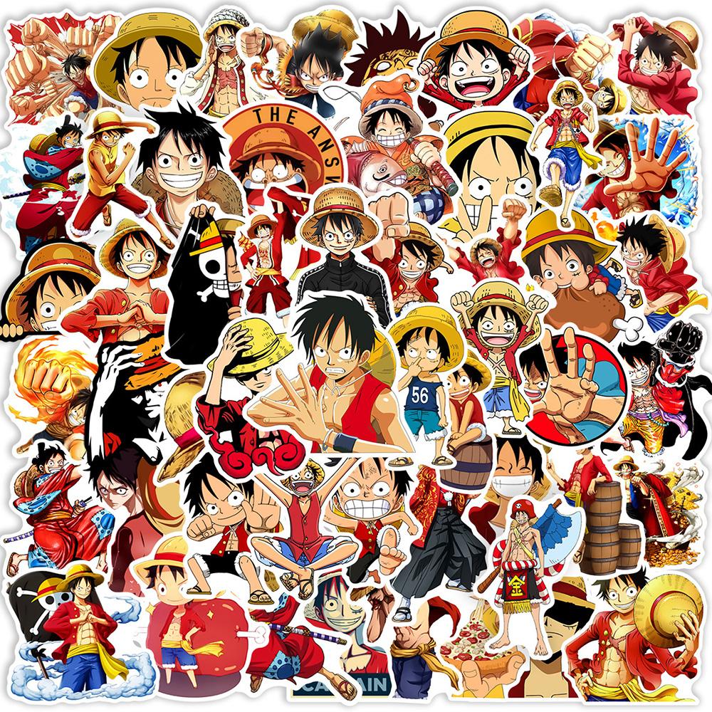 10/30/50pcs Luffy Anime One Piece Stickers Cool Cartoon Characters Decals Skateboard Phone Luggage Bike Graffiti Sticker Decor