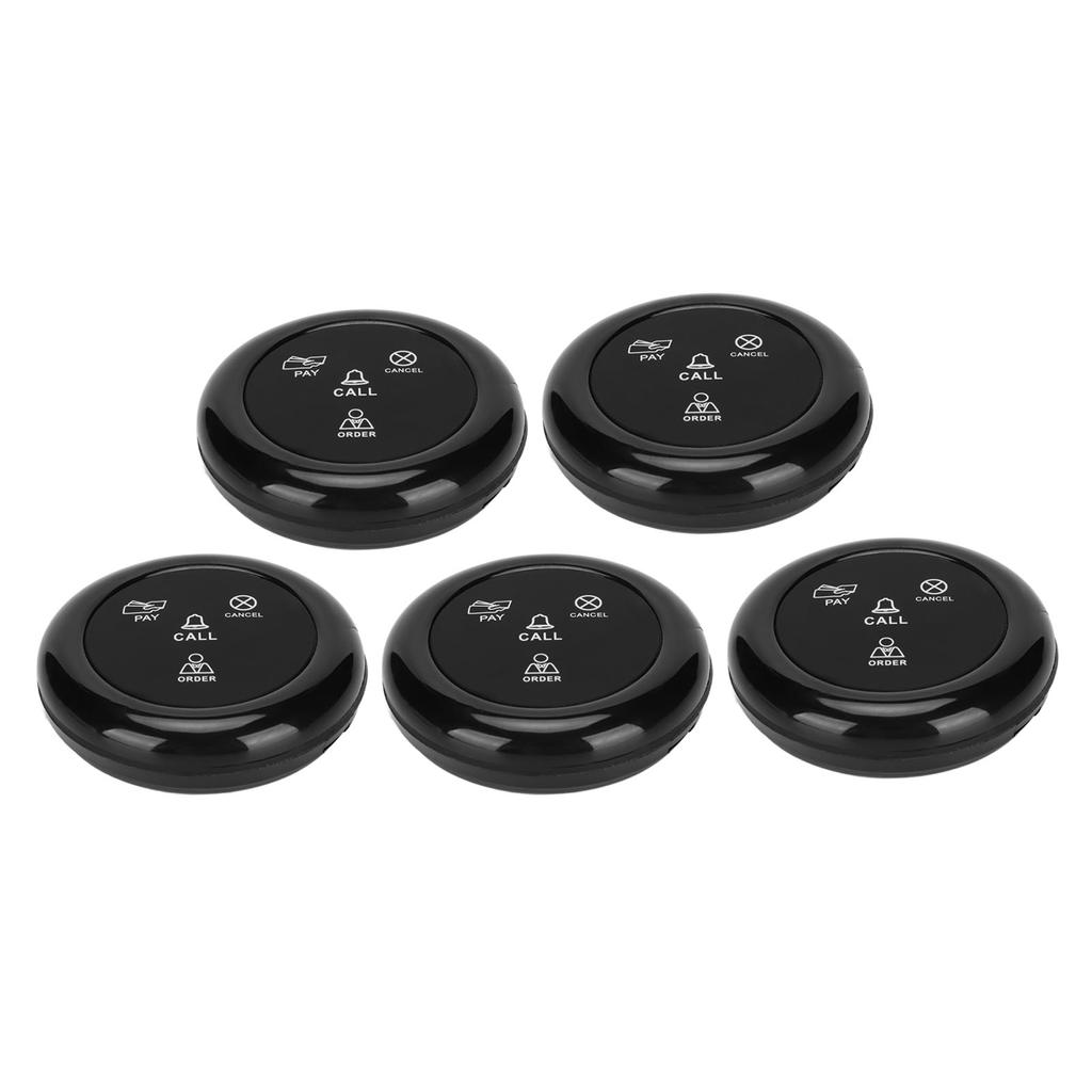 5pcs Wireless Caregiver Pager SOS Call Buttons 433MHz Smart Call System for Home Restaurant Cafe