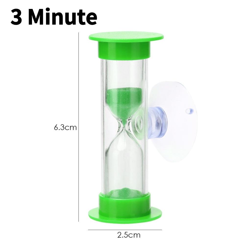 2/3 Minute Creative Hourglass Sandglass Sand Clock With Suction Cup Colorful Hourglasses Plastic for Tooth Brushing Timer Child