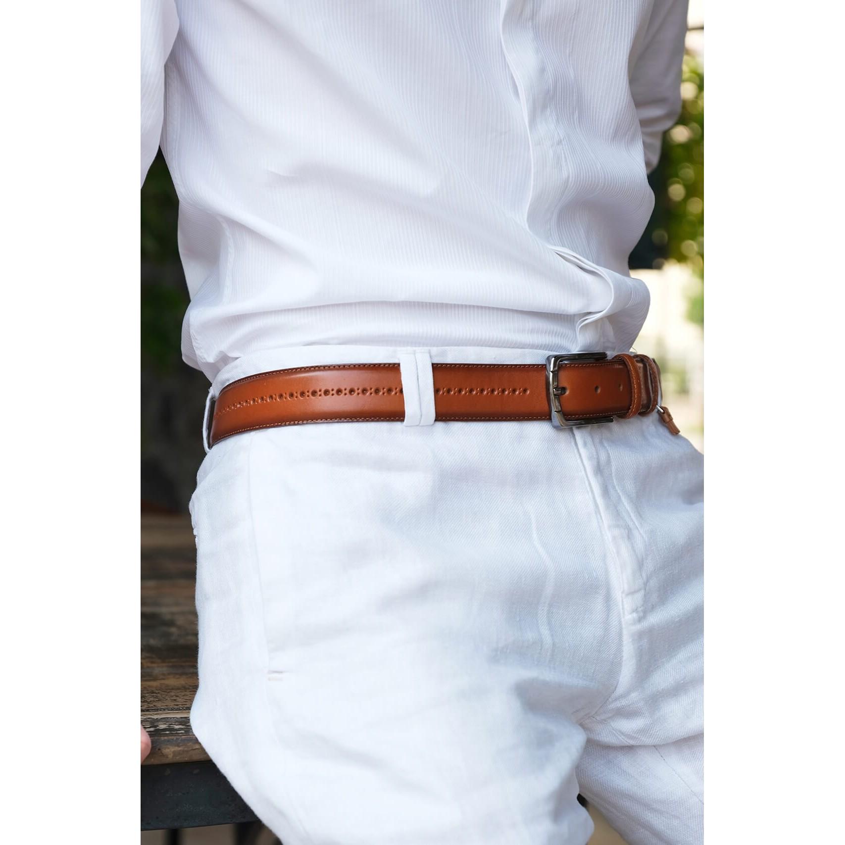 

Мужской кожаный ремень Sterio Tan