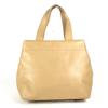 CHANEL Turnlock CC CC Mark Bag Tote Bag Hand Bag Leather Beige