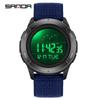 Sanda Multifunctional Digital Watch: Single Display, Alarm, Large Dial, Waterproof Sports Watch for Students.