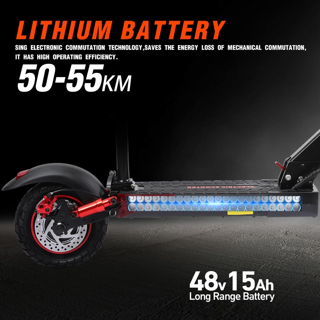 FREEBOY J01 E-scooter 800W48V15AH battery 10-inch tire long-life with seat foldable outdoor riding E-Scooter