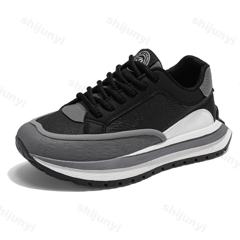 Fashion 2025 New Men's Shoes Spring Breathable Casual Sneakers Comfortable Versatile Thick Bottom Height Increasing Chunky Sports Shoes