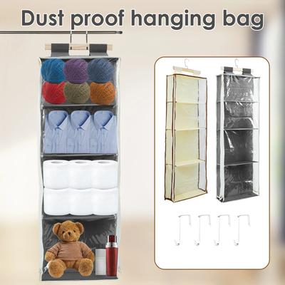 Over The Door Organizer with 4 Large Pockets Large Capacity Knitting Organizer Storage with Zipper Toy Plush/Hammock Hanging Bag