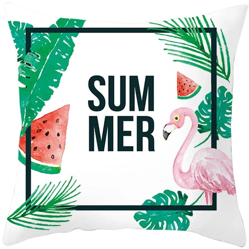 Summer Nordic Plant Pillow Case Tropical Style Cushion Cover Polyester  Pillow Cushion Covers Funda x