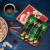 Coffee Stir Spoons 4 Pieces Stainless Steel Christmas Coffee Spoons Decorative Teaspoons Set For Dessert Eating Cooking Cream