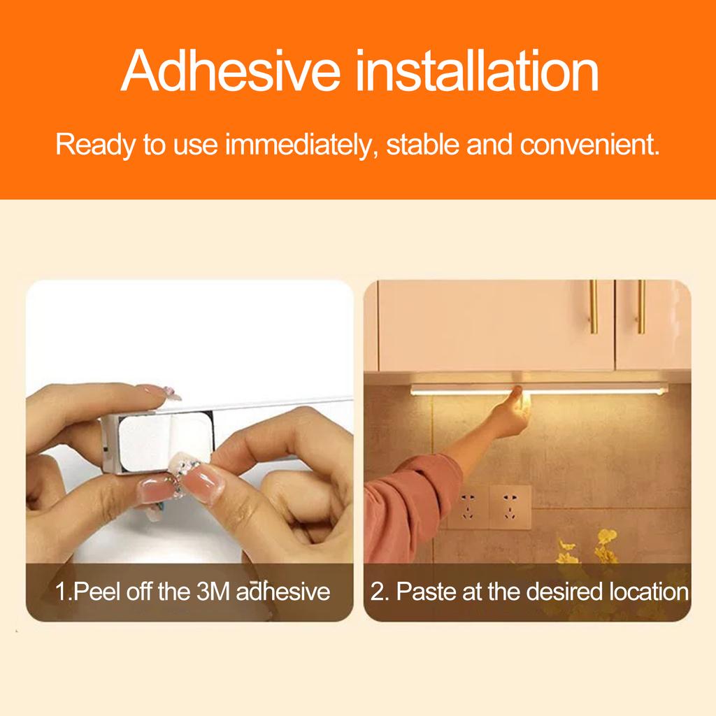 Under Cabinet Lighting Rechargeable LED Motion Sensor Light Magnetic Dimmable Closet Lights for Kitchen Stairs Hallway