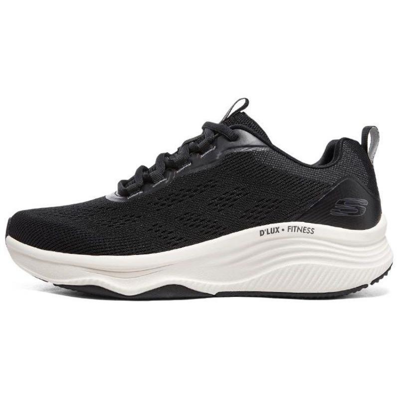 Skechers D lux Fitness Men Cushioned Low Running Shoes Black White 232617-BKGY 41