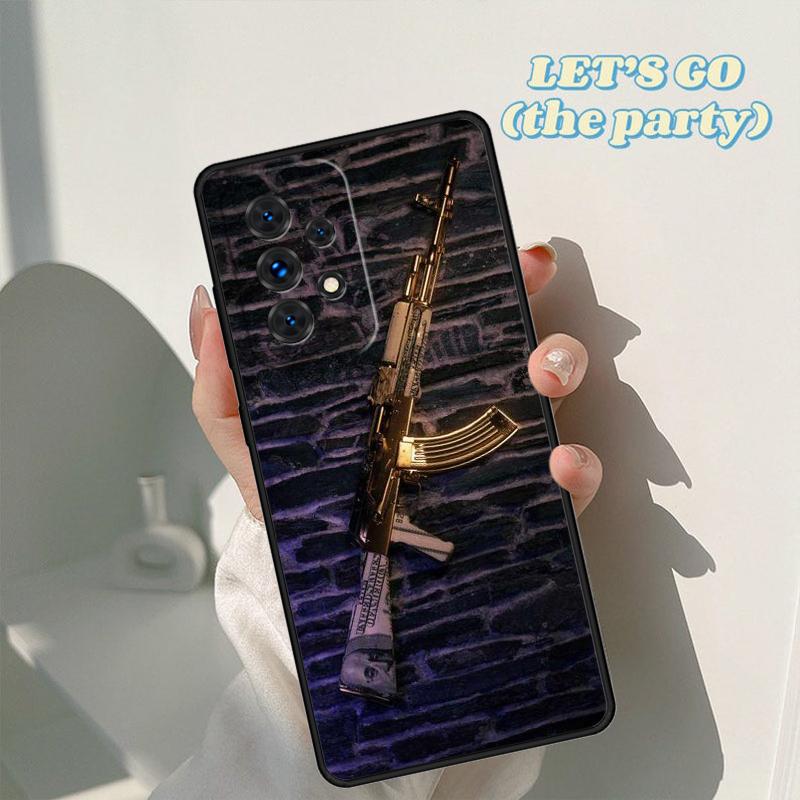 Pistol Gun phone case For Samsung Galaxy A42 A31 A40 A51 A71 A32 A80 A91 A52 A72 A73 A20e A21S A50 A70 A11 A12 Cover