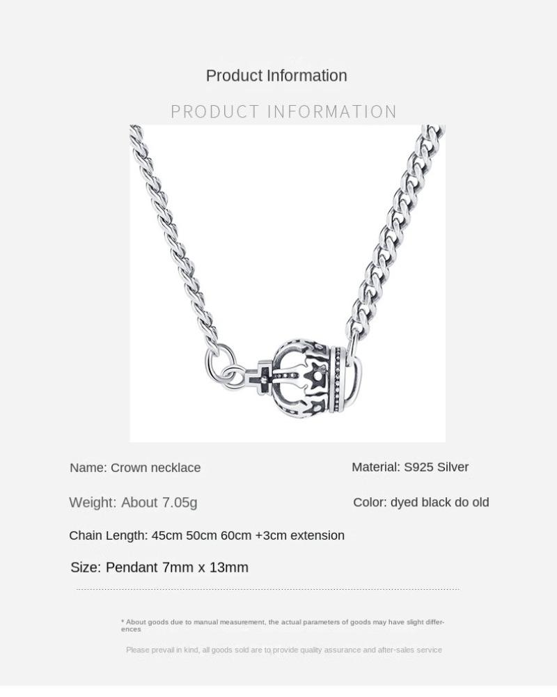 Crown Necklace Heavy Industry Clavicle Chain Tide Cold Wind Pendant Accessories