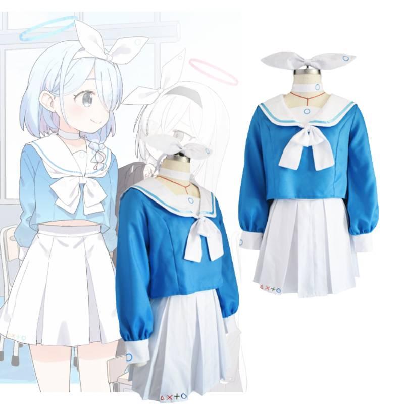 Archives Blue Arona Cosplay Costume Jk Sailor Uniform Skirt Suit Fans Accessory