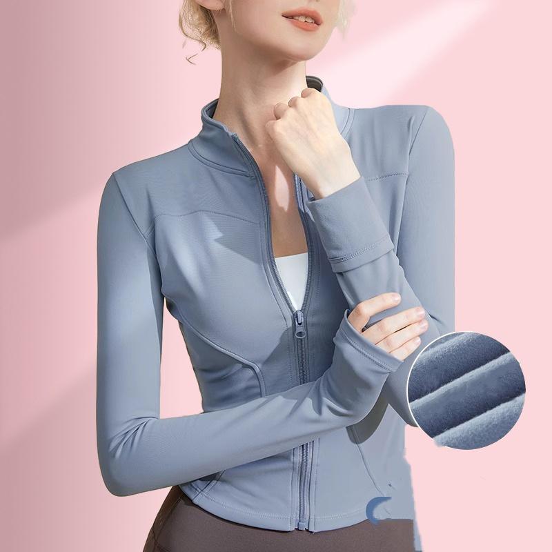 Stand-up Collar Yoga Clothes Jacket Women's Running Sports Fitness Clothes Long-sleeved Sunscreen Quick-drying Clothes Yoga Tops