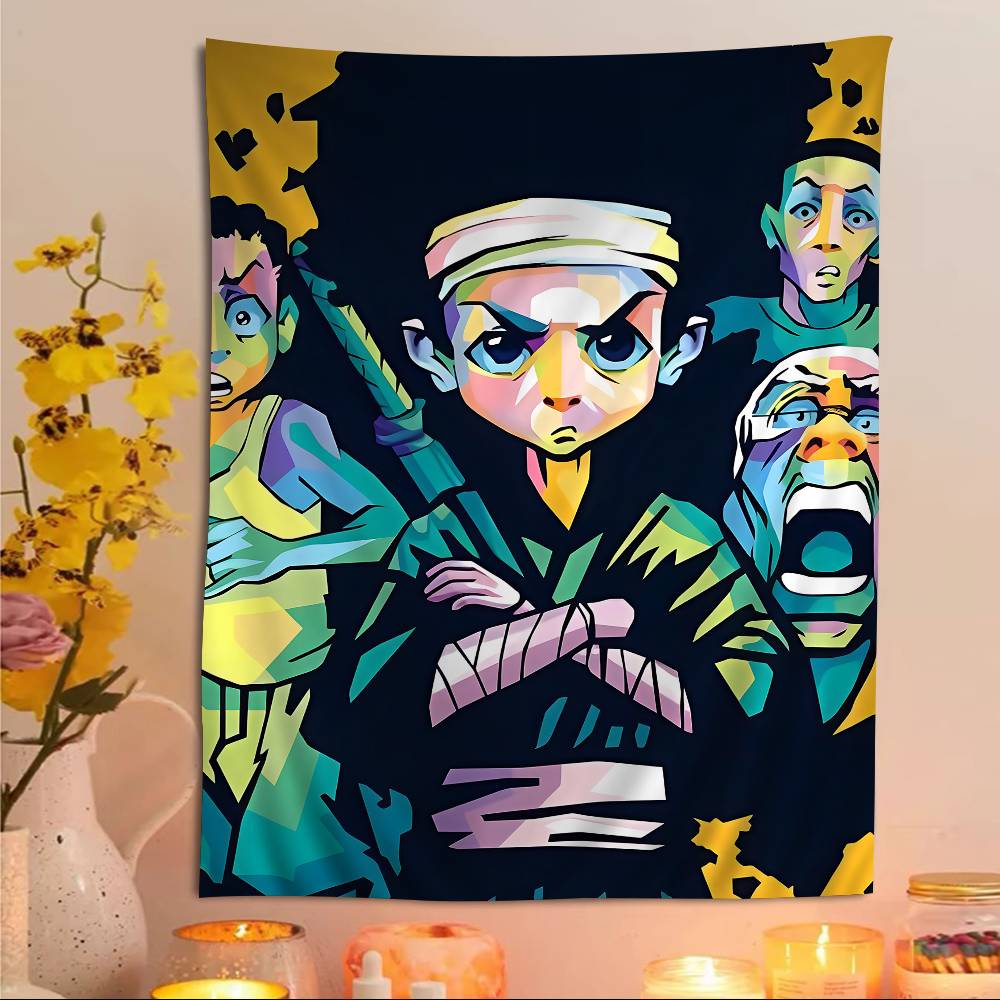 

TThe Boondocks Retro Anime Tapestry Art Printing Art Science Fiction Room Home Decor Wall Art Decor 74x94cm(29x37in)