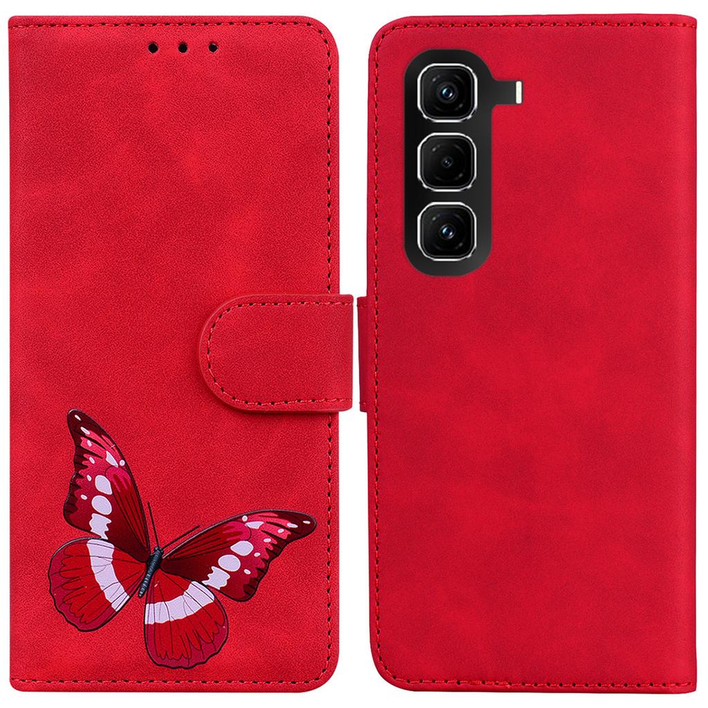 For Infinix Hot 50 Pro 4G Stand Case PU Leather Phone Cover Butterfly Printed