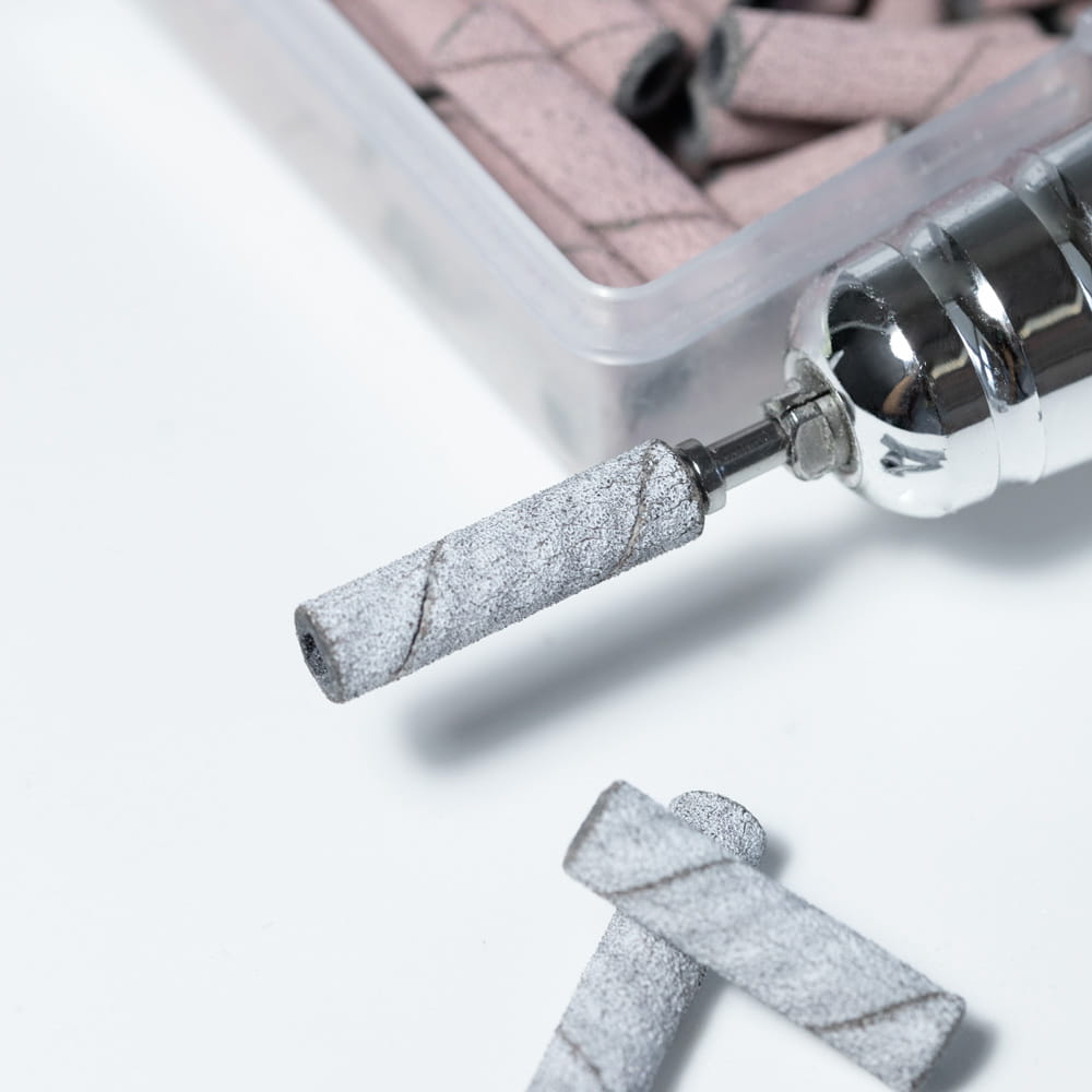 Kapturki Do Manicure I Pedicure Mandrele Nakładki Ścierne Mini Cylinder 3Mm Gradacja #240 Różowe 50 Szt.