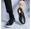 Men's Large Size White Crocodile Pattern Leather Loafers 45-47