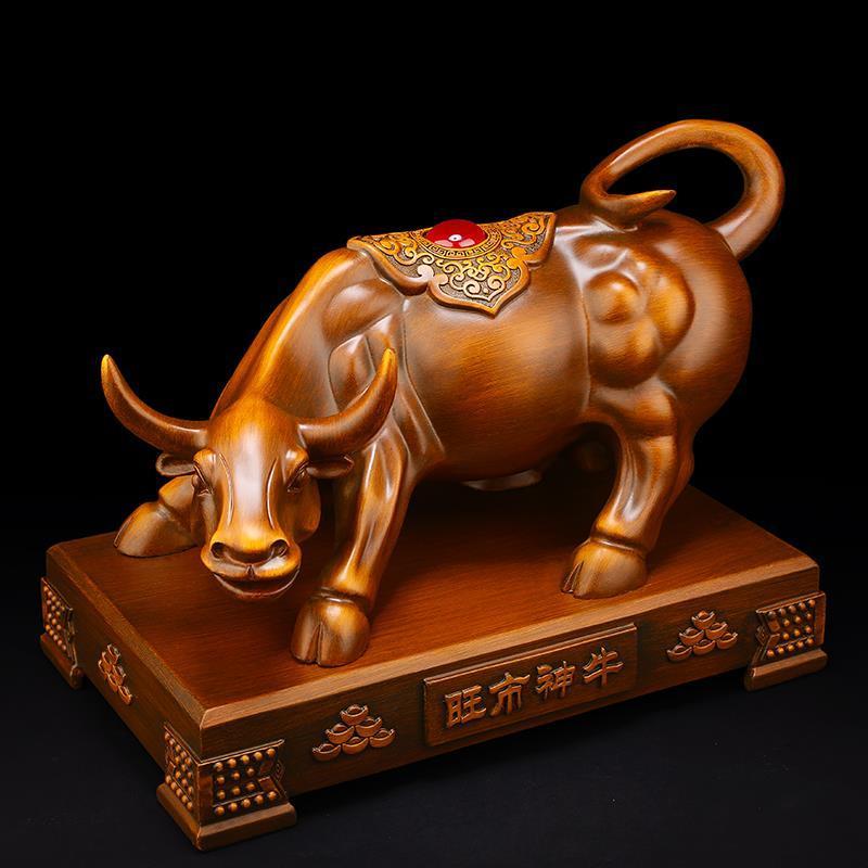 Wangshi Red Bull Ornaments Attract Wealth Wall Street Bull Office Decorations Tv Cabinet Wine Cabinet Decor