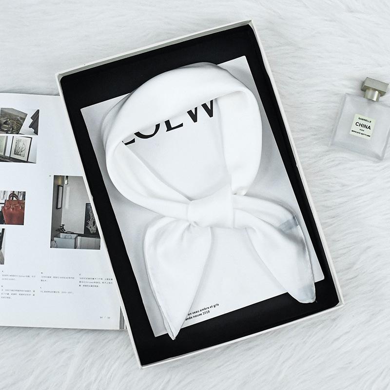 Spring/Autumn Solid Color Silk Scarf: 70cm Stylish & Versatile Women's Neck Accessory