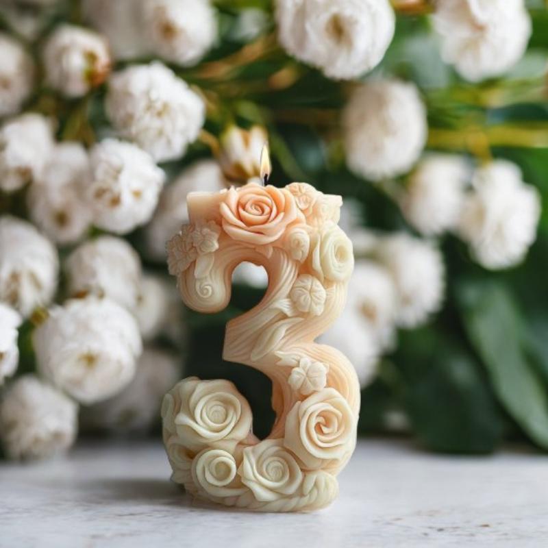 Arabic Number Candle Silicone Mold - DIY Aromatherapy Decor, 3D Resin/Plaster Molds for Home Craft Making