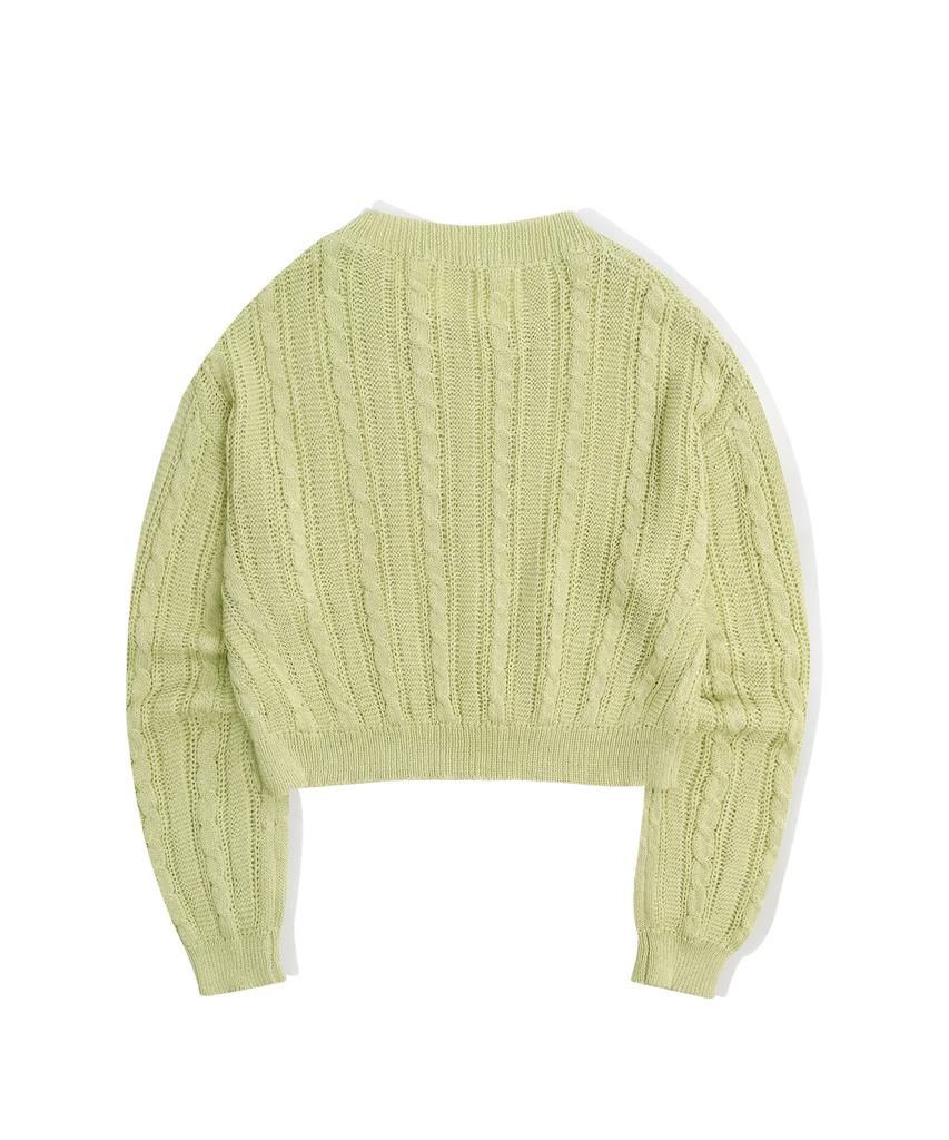 FILLUMINATE (W) Punched Round Knit - Light Green