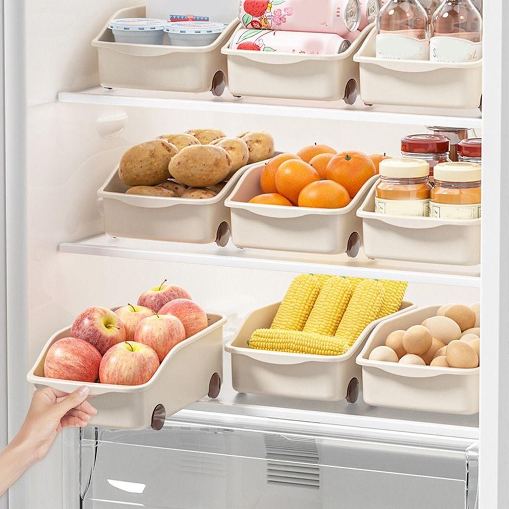 Large Capacity Sundries Storage Case Plastic Cabinet Storage Box Seasoning Container  Kitchen