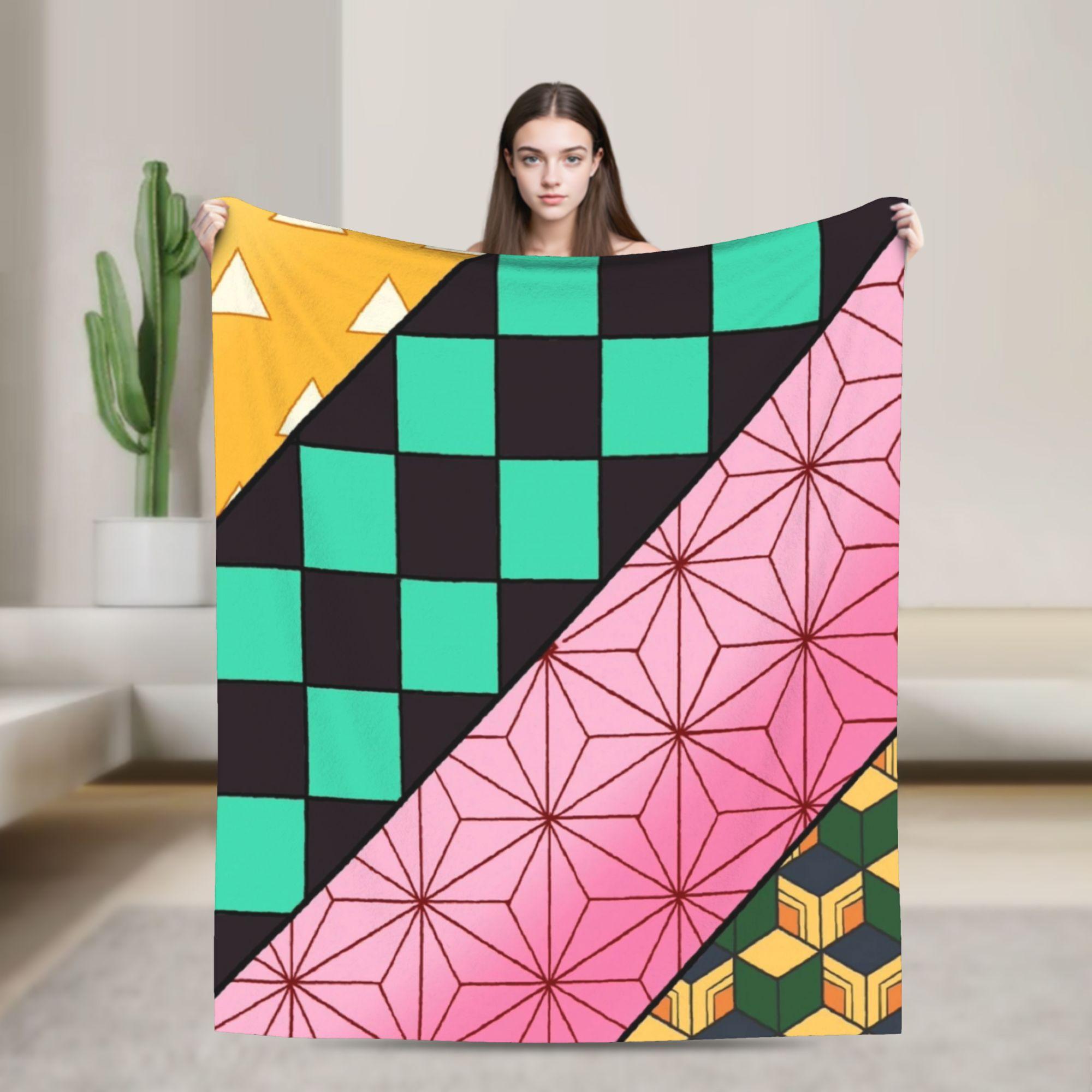 

Шинобу Кочо Истребитель Демонов Одеяла Флис Kimetsu No Yaiba Японский Клинок Демона Теплые Пледы для Дивана Постельные Принадлежности Пледы 30x40in